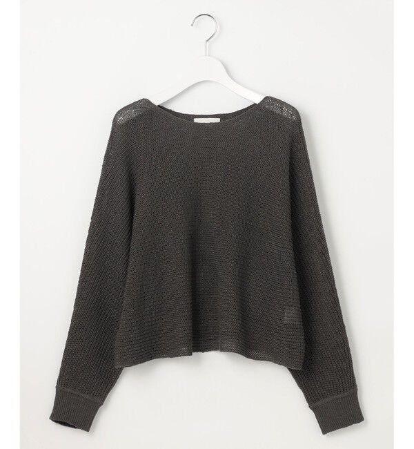 自由区「【洗える】リネンミドルゲージドルマンスリーブ ニット」|ニット・セーター|