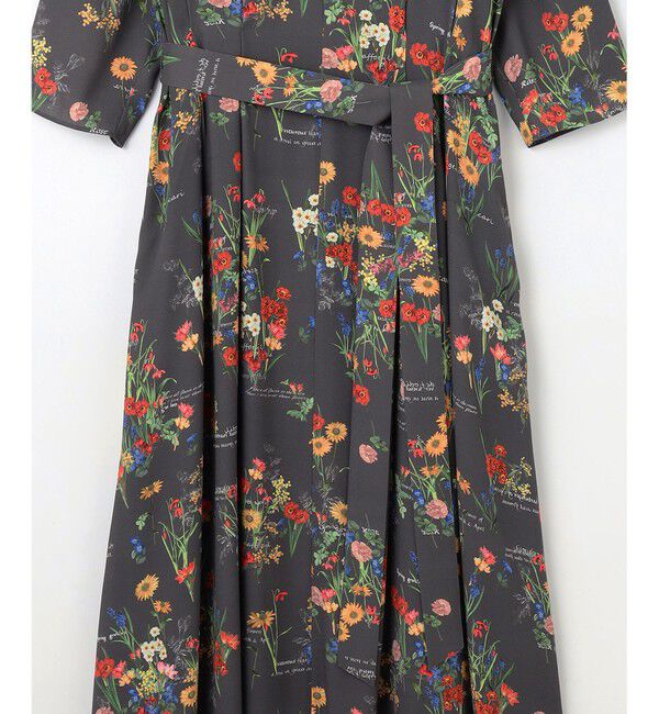 自由区「【洗える】フラワーガーデンプリント ワンピース」|ワンピース|