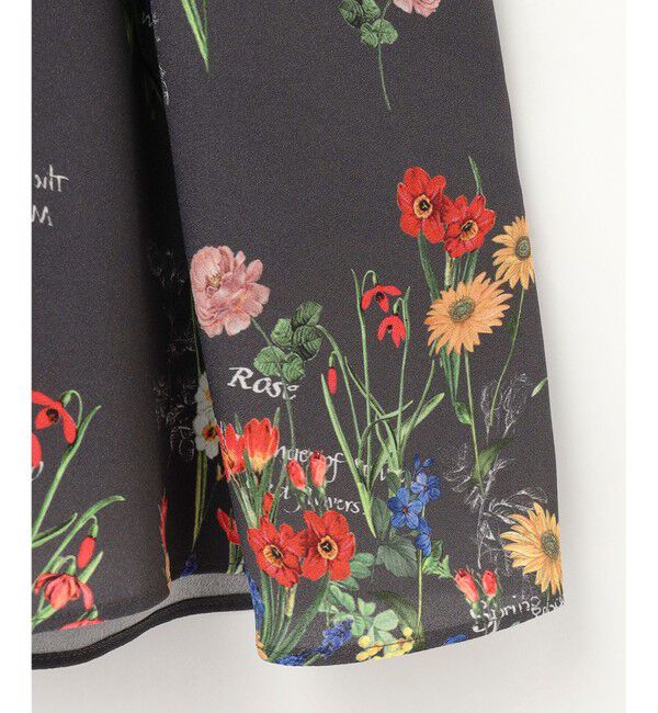 自由区「【洗える】フラワーガーデンプリント ワンピース」|ワンピース|