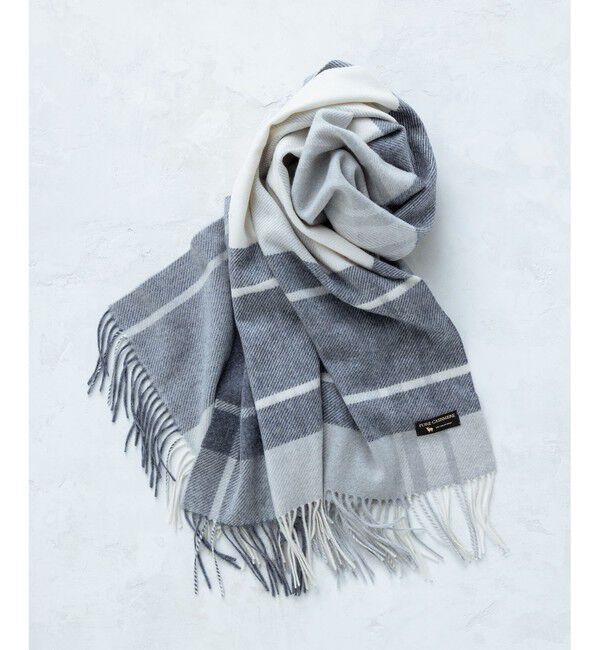 23区「カシミヤ チェック柄 ストール」|ストール|