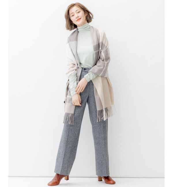 23区「カシミヤ チェック柄 ストール」|ストール|