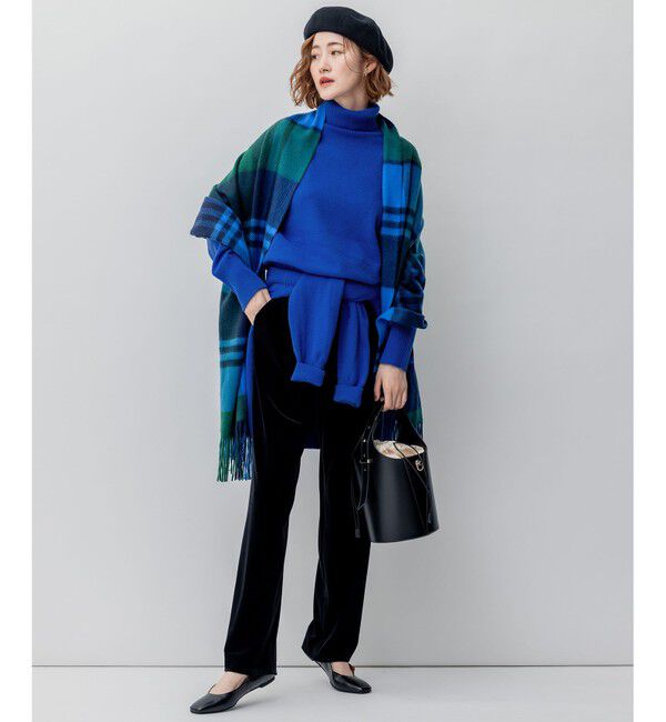 23区「カシミヤ チェック柄 ストール」|ストール|