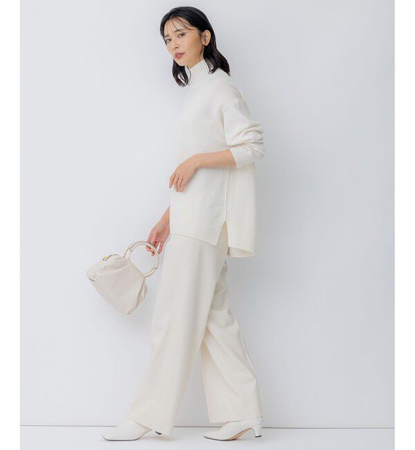 23区「【洗える】ウールカシミヤ ハイネック ニット」|ニット・セーター|