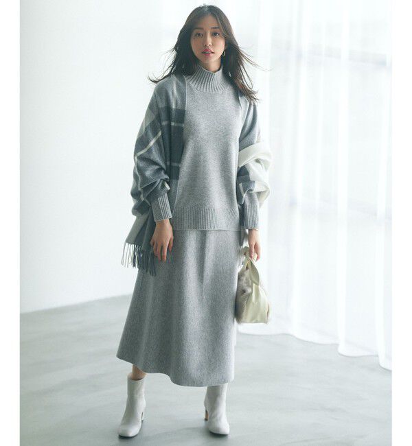 23区「【洗える】ウールカシミヤ ハイネック ニット」|ニット・セーター|