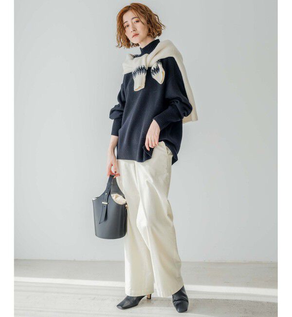 23区「【洗える】ウールカシミヤ ハイネック ニット」|ニット・セーター|