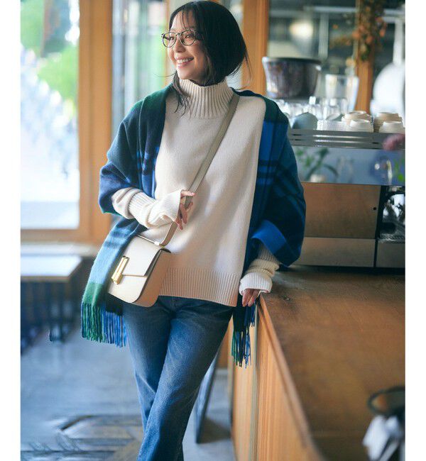 23区「【洗える】ウールカシミヤ ハイネック ニット」|ニット・セーター|