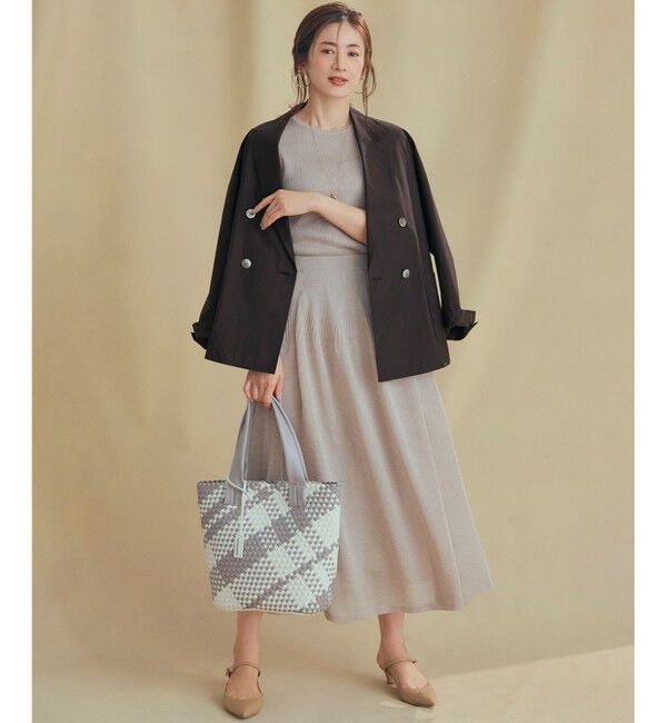 23区「【洗える】シャイニーシアーニット フレア スカート」|スカート|