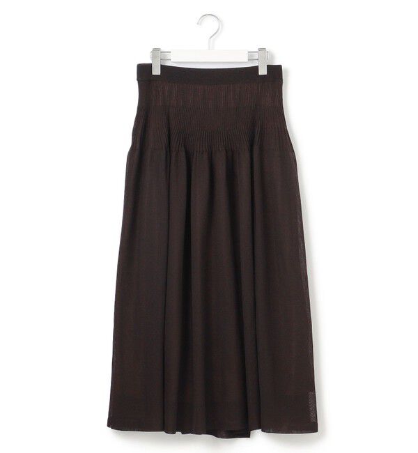23区「【洗える】シャイニーシアーニット フレア スカート」|スカート|