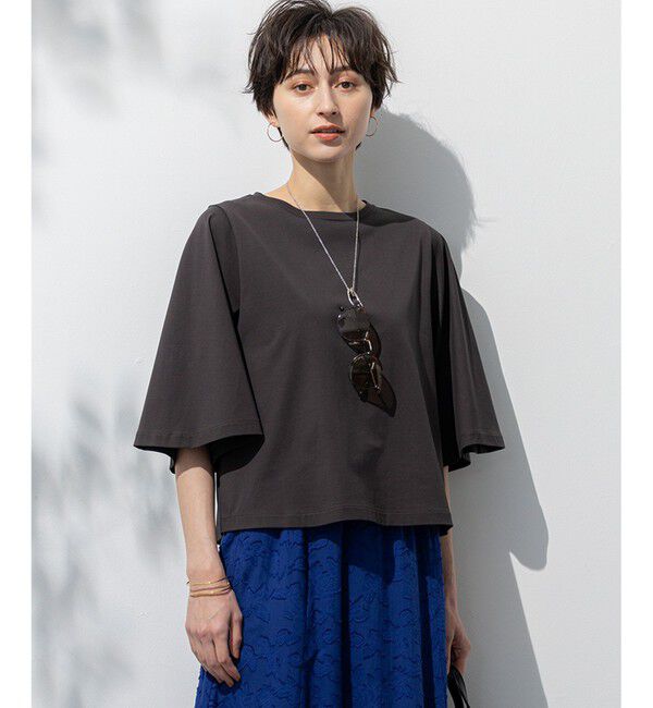 23区「【洗える】ハイエンド フレアスリーブ Tシャツ」|Tシャツ・カットソー|ﾀﾞｰｸﾌﾞ