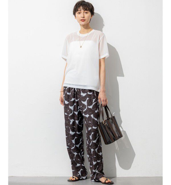 23区「【SLOW/一部店舗限定】シースルートリコット シアー Tシャツ」|Tシャツ・カットソー|