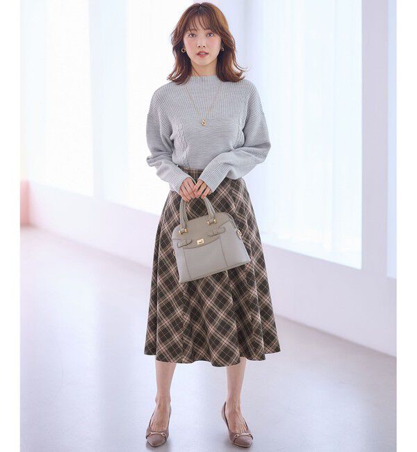 ANY SIS「【洗える】ベルトポイントフレア スカート」|スカート|