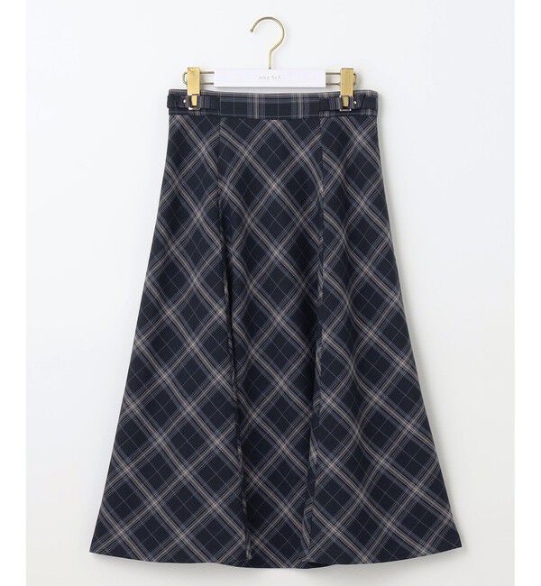 ANY SIS「【洗える】ベルトポイントフレア スカート」|スカート|