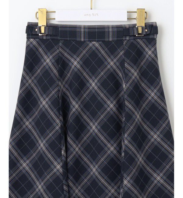 ANY SIS「【洗える】ベルトポイントフレア スカート」|スカート|