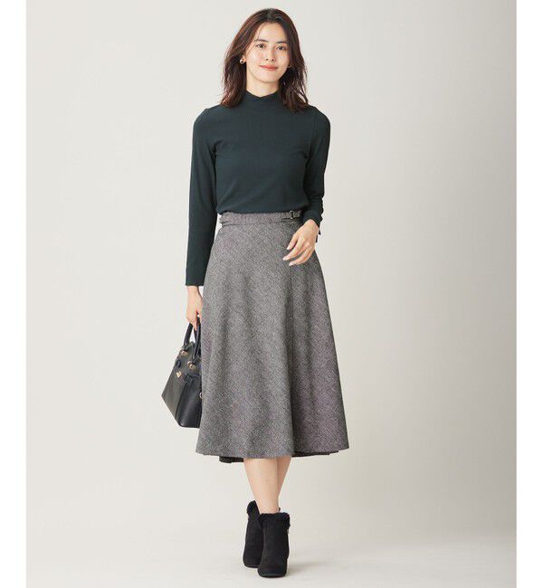 ANY SIS「【洗える】ベルトポイントフレア スカート」|スカート|