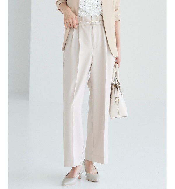 ANY SIS「【洗える】ドライオックスタック ワイドパンツ」|その他|アイボリー