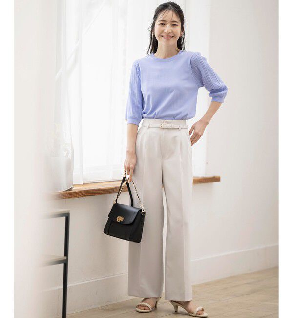 ANY SIS「【洗える】ドライオックスタック ワイドパンツ」|その他|