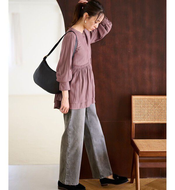 any SiS「【洗える】セミワイド デニムパンツ」|デニム|