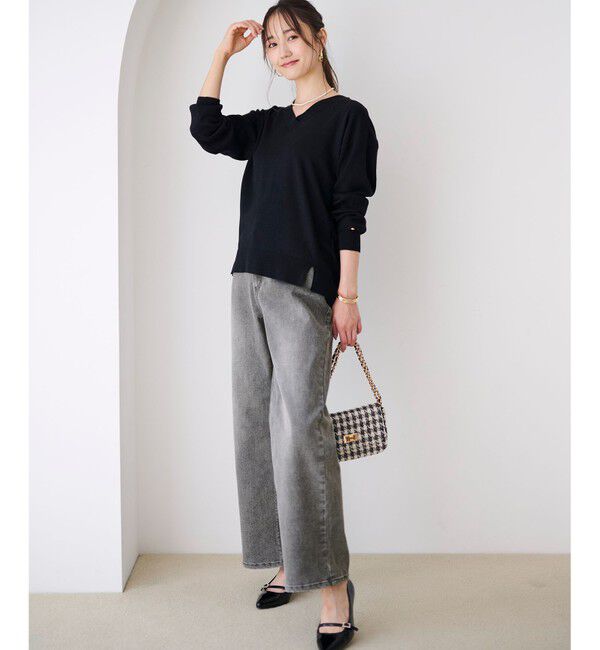 any SiS「【洗える】セミワイド デニムパンツ」|デニム|