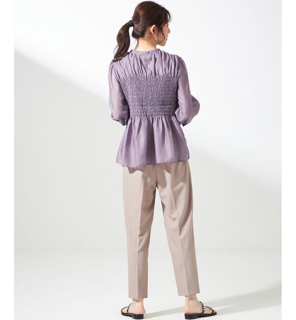 any SiS「【洗える】オーガンジーシャーリング ブラウス」|シャツ・ブラウス|