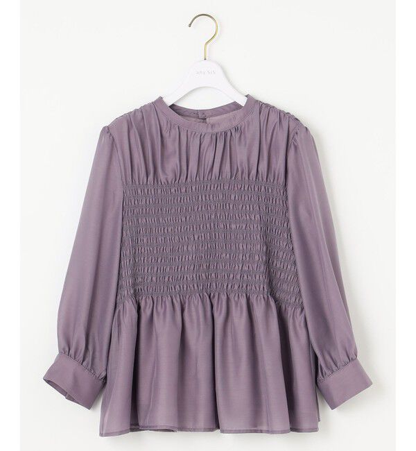 any SiS「【洗える】オーガンジーシャーリング ブラウス」|シャツ・ブラウス|