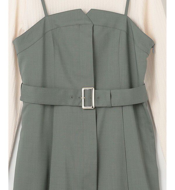 any SiS「【2SET】ビスチェワンピース&times;シアーラッセルプルオーバーセット」|ワンピース|