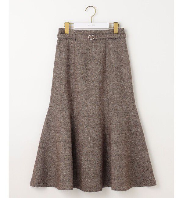 any SiS「【洗える】ラメツイードナローフレア スカート」|スカート|