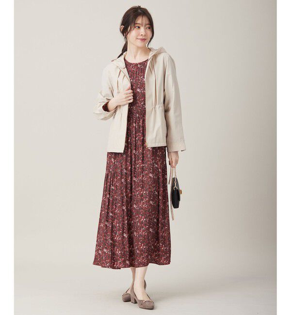 ANY SIS「【BAILA12月号掲載・貴島明日香さんコラボ】ペイントタッチフラワー ワンピース」|ワンピース|