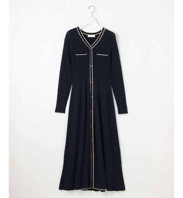 ANY SIS「【洗える】バイカラーデザインニット ワンピース」|ワンピース|