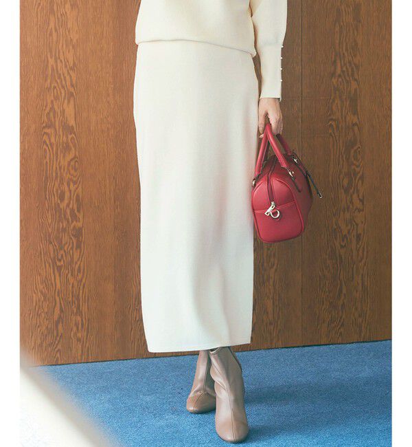 ANY SIS「【洗える・セットアップ可】アンチピリング総針ニット スカート」|スカート|アイボリー