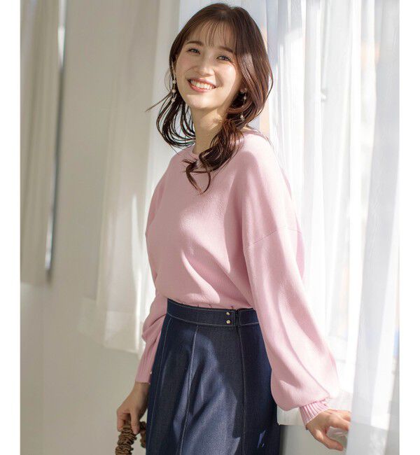ANY SIS「【花粉対策】ドルマン ニット」|ニット・セーター|ペールピンク