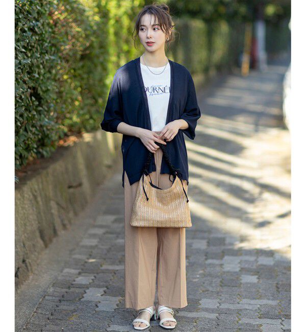 ANY SIS「【接触冷感・UVケア・洗える】着流し カーディガン」|カーディガン|