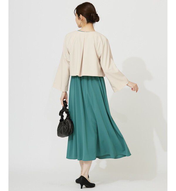 any SiS「【洗える】セレモニークロップド ジャケット」|ノーカラージャケット|