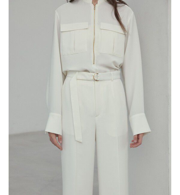 BEIGE,「【洗える・Precious 4月号掲載】JASMINE / ベルト付きワイドストレートパンツ」|その他|