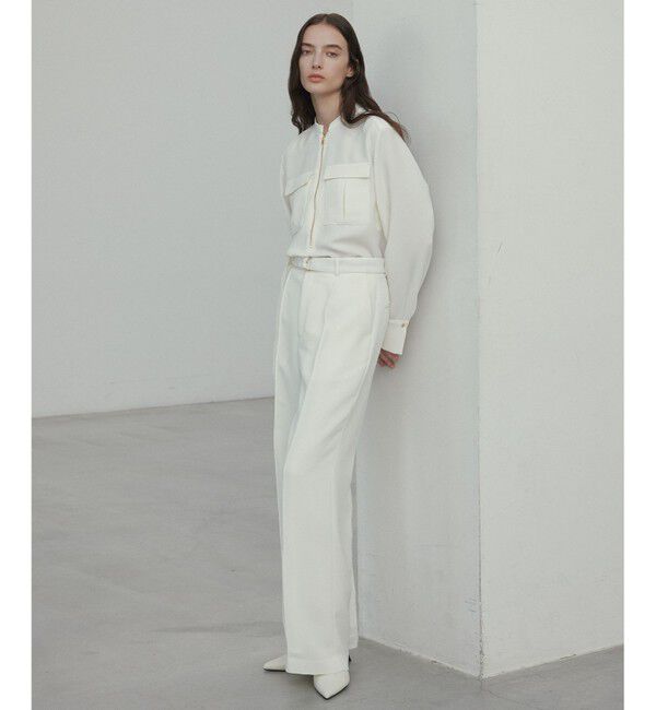 BEIGE,「【洗える・Precious 4月号掲載】JASMINE / ベルト付きワイドストレートパンツ」|その他|