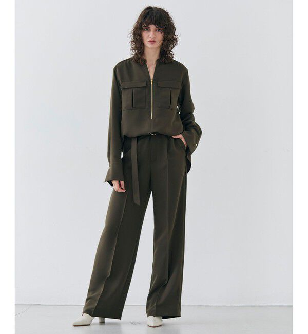 BEIGE,「【洗える・Precious 4月号掲載】JASMINE / ベルト付きワイドストレートパンツ」|その他|