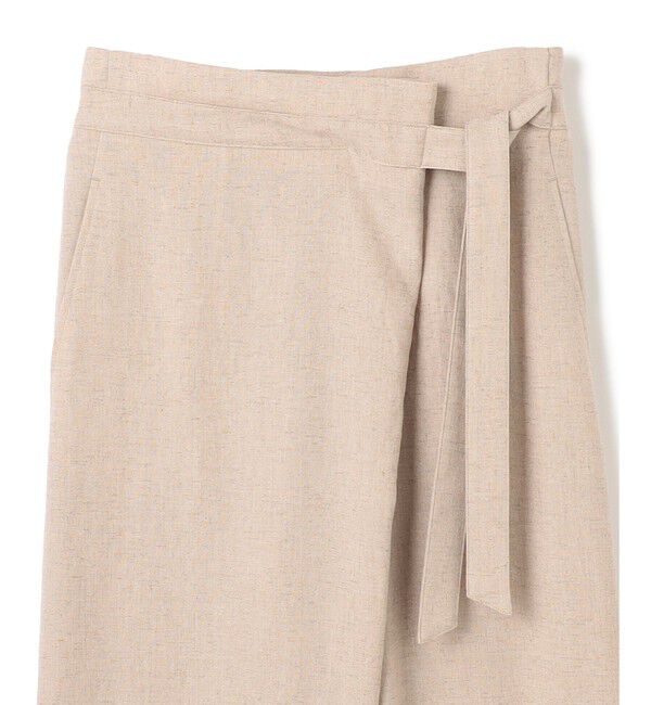 BEIGE,「【洗える・L-size】CAROLE / リネンライクラップワイドパンツ」|その他|