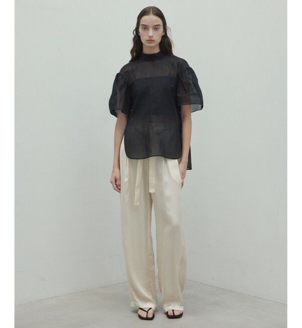 BEIGE,「【洗える・VERY 6月号掲載】PAWPAW / ウエストリボンタックワイドパンツ」|その他|