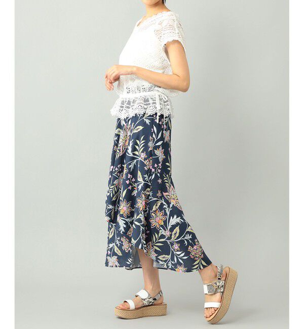 GRACE CONTINENTAL「サラサペイントイレヘムスカート」|スカート|