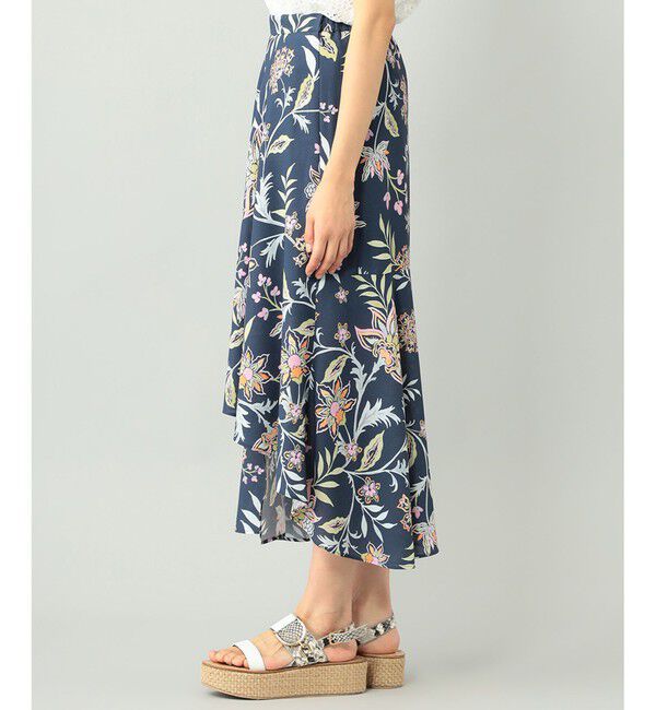 GRACE CONTINENTAL「サラサペイントイレヘムスカート」|スカート|