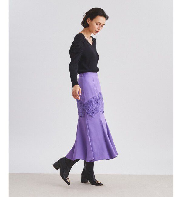 GRACE CONTINENTAL「レース切替マーメイドスカート」|スカート|