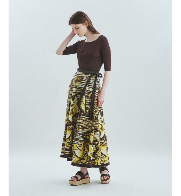 Grace Class「ペイントフラワーメキシカンスカート」|スカート|イエロー