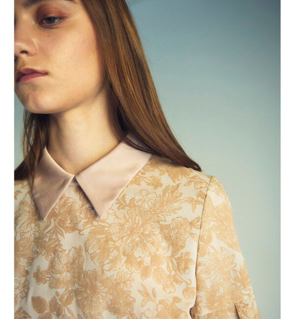 GRACE CONTINENTAL「フラワーフロッキープリントトップ」|シャツ・ブラウス|