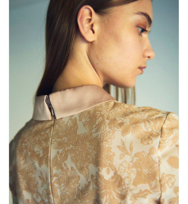 GRACE CONTINENTAL「フラワーフロッキープリントトップ」|シャツ・ブラウス|