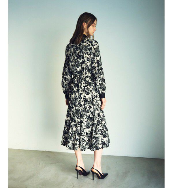 GRACE CONTINENTAL「フラワーフロッキープリントトップ」|シャツ・ブラウス|