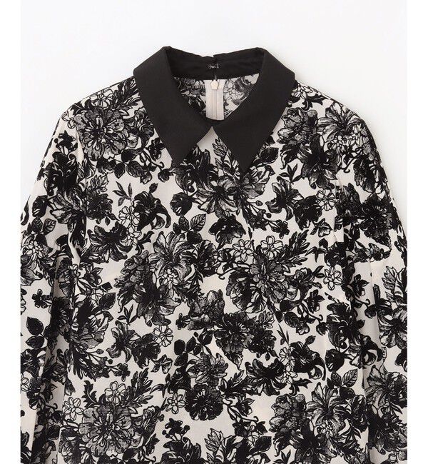 GRACE CONTINENTAL「フラワーフロッキープリントトップ」|シャツ・ブラウス|