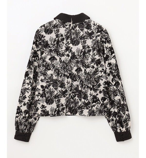 GRACE CONTINENTAL「フラワーフロッキープリントトップ」|シャツ・ブラウス|