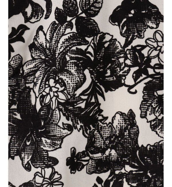 GRACE CONTINENTAL「フラワーフロッキープリントトップ」|シャツ・ブラウス|