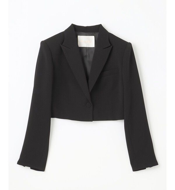 Grace Class「トリアセショート丈ジャケット」|テーラードジャケット|ブラック