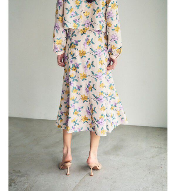 GRACE CONTINENTAL「フラワー刺繍フレアスカート」|スカート|