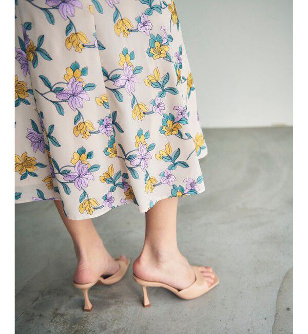 GRACE CONTINENTAL「フラワー刺繍フレアスカート」|スカート|